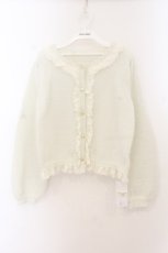 画像1: axes femme POETIQUE / ラメシャギーフリルニットカーディガン F 生成り O-26-01-22-083-AX-TO-OW-ZT607 (1)