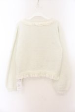 画像3: axes femme POETIQUE / ラメシャギーフリルニットカーディガン F 生成り O-26-01-22-083-AX-TO-OW-ZT607 (3)