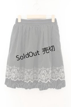 画像1: axes femme POETIQUE / スカラップ刺繍ミニスカート M クロ O-26-01-22-086-AX-SK-OW-OS