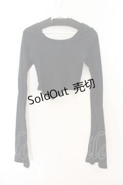 画像1: KASEI / ロングスリーブショートカッソー L ブラック O-26-01-22-087-PU-TO-IG-ZT577