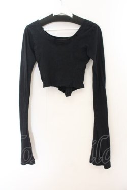 画像3: KASEI / ロングスリーブショートカッソー L ブラック O-26-01-22-087-PU-TO-IG-OS
