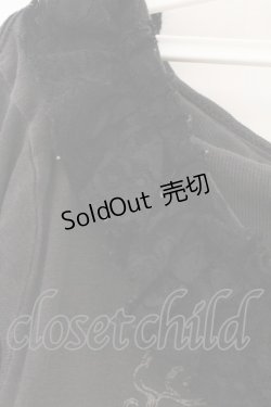 画像3: h.naoto Blood / ラッセルレース英字カットソー  ブラック（色褪せによりグレー） O-26-01-22-088-HN-TO-IG-OS