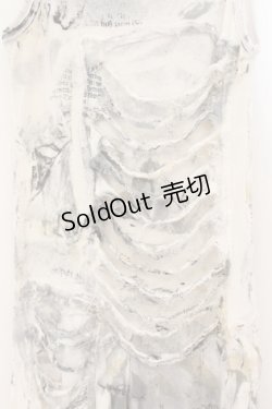 画像2: DARK RED  RUM / プリントダメージキャミソール  ホワイト× O-26-01-22-089-HN-TO-IG-OS