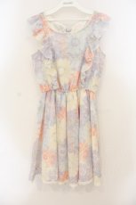 画像1: LIZ LISA / バックリボンフラワーワンピース  サックス O-26-01-22-011-LO-OP-IG-ZT605 (1)