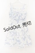 LIZ LISA / リボン柄ワンピース  シロ×サックス O-26-01-22-012-LO-OP-IG-OS