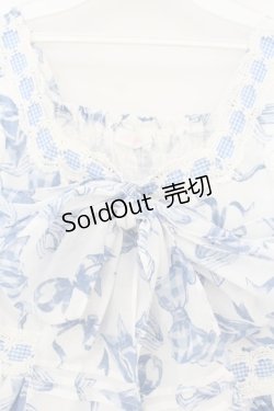 画像2: LIZ LISA / リボン柄ワンピース  シロ×サックス O-26-01-22-012-LO-OP-IG-OS