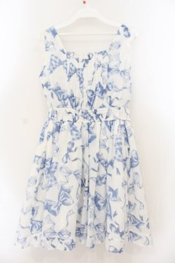 画像4: LIZ LISA / リボン柄ワンピース  シロ×サックス O-26-01-22-012-LO-OP-IG-OS