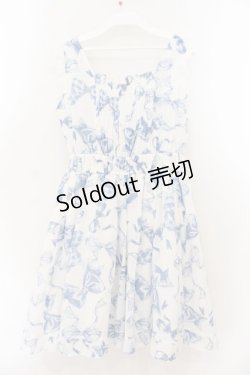 画像4: LIZ LISA / リボン柄ワンピース  シロ×サックス O-26-01-22-012-LO-OP-IG-OS