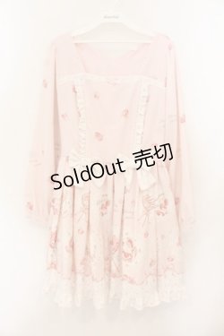 画像1: LIZ LISA / スウィートプレートワンピース  ピンク O-26-01-22-016-LO-OP-IG-OS