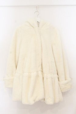 画像1: LIZ LISA / フード付きファーコート  オフシロ O-26-01-22-017-LO-CO-IG-OS