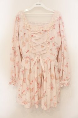 画像1: LIZ LISA / キャットチェリーワンピース  ピンク O-26-01-22-024-LO-OP-IG-OS