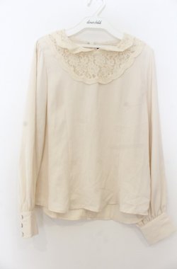 画像1: an another angelus / レースヨーク衿付きプルオーバーブラウス F アイボリー O-26-01-23-055-CA-BL-OW-OS