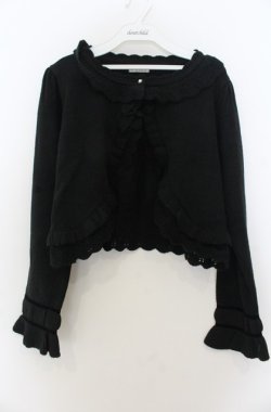 画像1: axes femme / フリルニットボレロ F クロ O-26-01-23-059-AX-TO-OW-OS