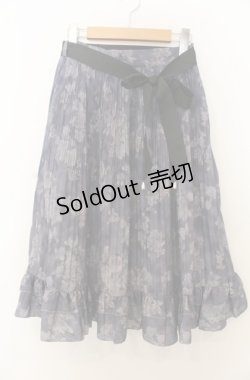 画像1: axes femme / ぼかし柄プリーツスカート M ブルー O-26-01-23-061-AX-SK-OW-OS