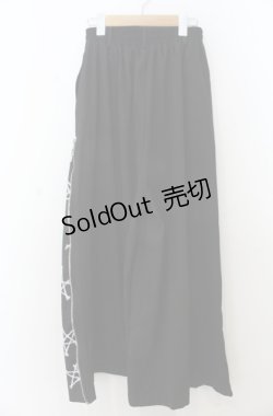 画像2: NieR Clothing / ジップスリットワイドパンツ F ブラック O-26-01-23-009-PU-PA-YM-ZT138