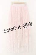 axes femme / グラデレースサーキュラースカート F ピンク O-26-01-23-011-AX-SK-OW-OS