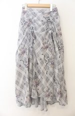 画像1: axes femme / ロージーチェックドロストスカート F グレー O-26-01-23-013-AX-SK-OW-ZT608 (1)