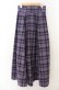画像1: axes femme / 起毛チェック柄ロングスカート F パープル O-26-01-23-015-AX-SK-OW-OS (1)
