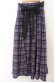 画像2: axes femme / 起毛チェック柄ロングスカート F パープル O-26-01-23-015-AX-SK-OW-OS (2)