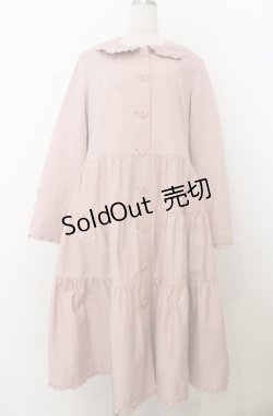 画像1: PINK HOUSE / 襟付きロングティアードコート  ピンク O-26-01-23-017-LO-CO-OW-OS
