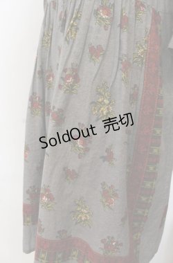 画像3: Jane Marple Dans Le Salon / Flowers of Jouy scarf Agathaドレス M グレー O-26-01-23-020-JM-OP-OW-OS