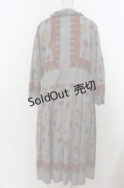 画像4: Jane Marple Dans Le Salon / Flowers of Jouy scarf Agathaドレス M グレー O-26-01-23-020-JM-OP-OW-OS