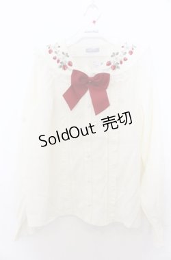 画像1: axes femme kawaii / ストロベリーフィールドブラウス M キナリ O-26-01-23-023-AX-BL-OW-OS