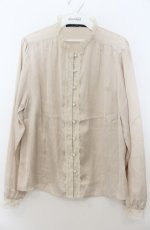 画像1: an another angelus / 配色リボンレーススタンドカラーブラウス【洗える】 F オフ O-26-01-23-031-CA-BL-OW-ZT604 (1)