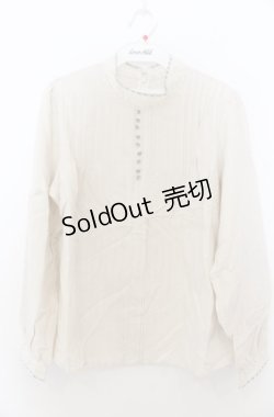 画像1: an another angelus / レース使いスタンドカラーブラウス F アイボリー O-26-01-23-032-CA-BL-OW-OS