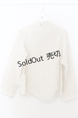 画像2: an another angelus / レース使いスタンドカラーブラウス F アイボリー O-26-01-23-032-CA-BL-OW-OS