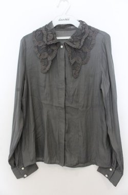 画像1: an another angelus / レースヨーク衿ブラウス F グリーン O-26-01-23-033-CA-BL-OW-OS