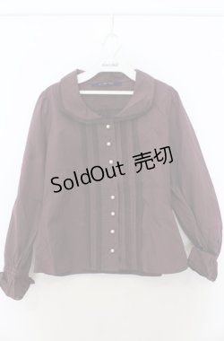 画像1: an another angelus / ピンタックパールボタンブラウス F ワイン O-26-01-23-034-CA-BL-OW-OS