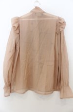 画像2: axes femme NOSTALGIE / シアーボウタイブラウス F ベージュ O-26-01-23-037-AX-BL-OW-ZT188 (2)
