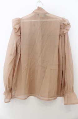 画像2: axes femme NOSTALGIE / シアーボウタイブラウス F ベージュ O-26-01-23-037-AX-BL-OW-ZT188