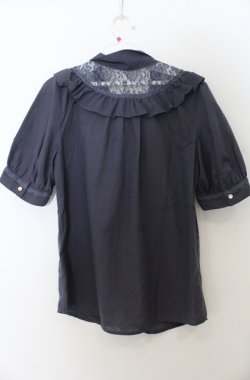 画像2: axes femme / ボウタイヨーク半袖ブラウス M パープル O-26-01-23-044-AX-BL-OW-ZT188