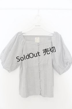 画像1: F i.n.t / ボリュームスリーブコルセットブラウス F グレー O-26-01-23-046-0-BL-OW-ZT181