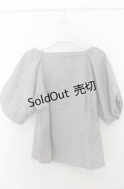 画像2: F i.n.t / ボリュームスリーブコルセットブラウス F グレー O-26-01-23-046-0-BL-OW-ZT181