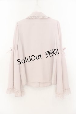 画像4: Secret Honey / パール襟フリルレース長袖ブラウス 2 ピンク O-26-01-24-028-CA-BL-OW-OS