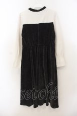 画像3: axes femme POETIQUE / コーデュロイ切り替えワンピース M グレー×キナリ O-26-01-24-029-AX-OP-OW-ZH (3)