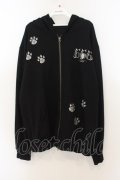 h.NAOTO / CAT's 666猫耳パーカー  ブラック O-26-01-24-033-HN-TO-IG-OS