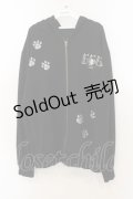 h.NAOTO / CAT's 666猫耳パーカー  ブラック O-26-01-24-033-HN-TO-IG-OS
