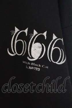 画像2: h.NAOTO / CAT's 666猫耳パーカー  ブラック O-26-01-24-033-HN-TO-IG-OS