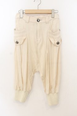画像1: ALGONQUINS / ハーフカーゴサルエルパンツ  アイボリー O-26-01-24-034-AL-PA-IG-OS