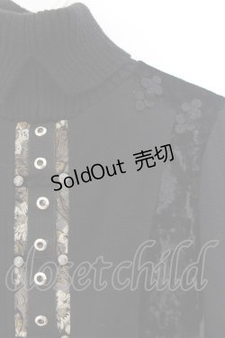 画像2: Ozz On / ベロア切り替えハイネックニット  ブラック O-26-01-24-036-OO-TO-IG-OS