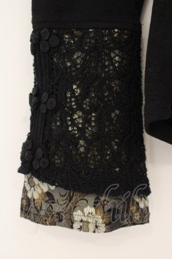 画像3: Ozz On / ベロア切り替えハイネックニット  ブラック O-26-01-24-036-OO-TO-IG-OS