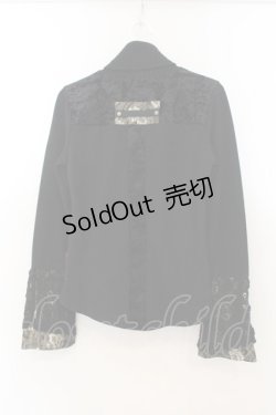 画像4: Ozz On / ベロア切り替えハイネックニット  ブラック O-26-01-24-036-OO-TO-IG-OS