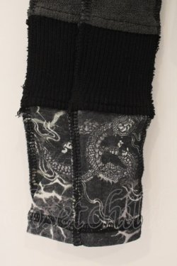 画像3: Ozz Croce / チャイナッボタン継ぎ接ぎハイネックニット  グレー O-26-01-24-037-OO-TO-IG-OS