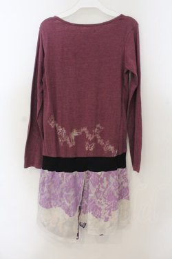 画像3: gouk / ニット楊柳切り替えワンピース  パープル系 O-26-01-24-004-GO-OP-IG-OS