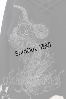 画像2: Qutie Frash / 矢絣クロスカットソー  ブラック O-26-01-24-005-QU-TO-IG-OS