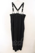 Jean Paul GAULTIER / パイソンサスペンダーサロペット 40 ブラック O-26-01-24-048-GO-OP-IG-OS